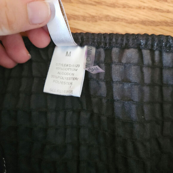 Black Faux Leather Corset Sleeveless Crop Top By Oh Yes Size M - Picture 4 of 7